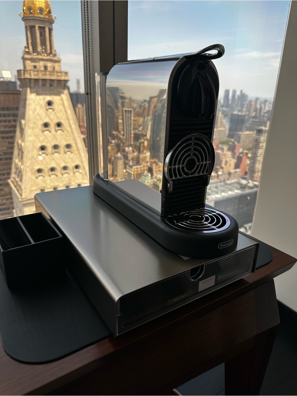 Nespresso Capsule Coffee Machine in Silver and Black